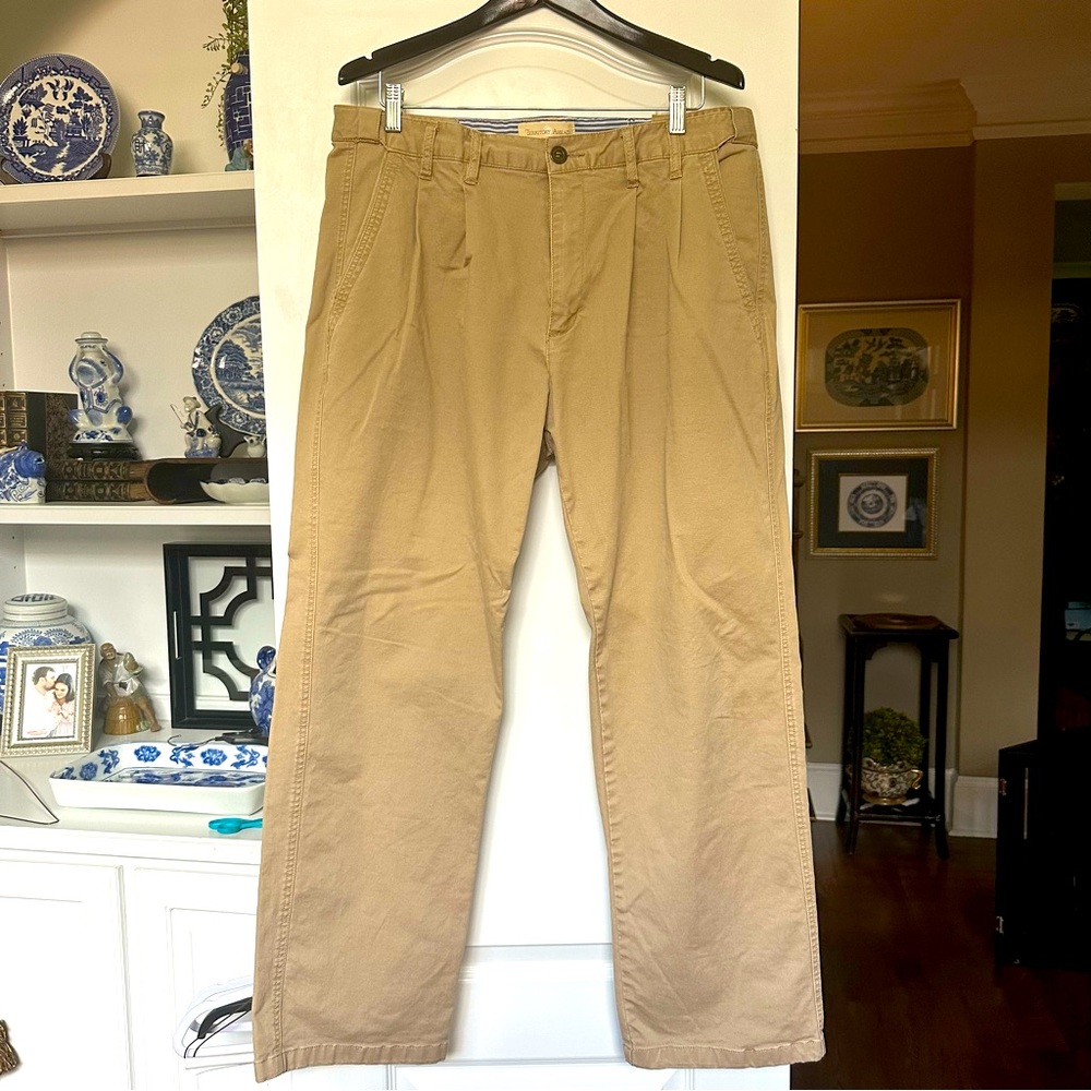TERRITORY AHEAD men’s khaki pants zip front, side pockets, button back pocket